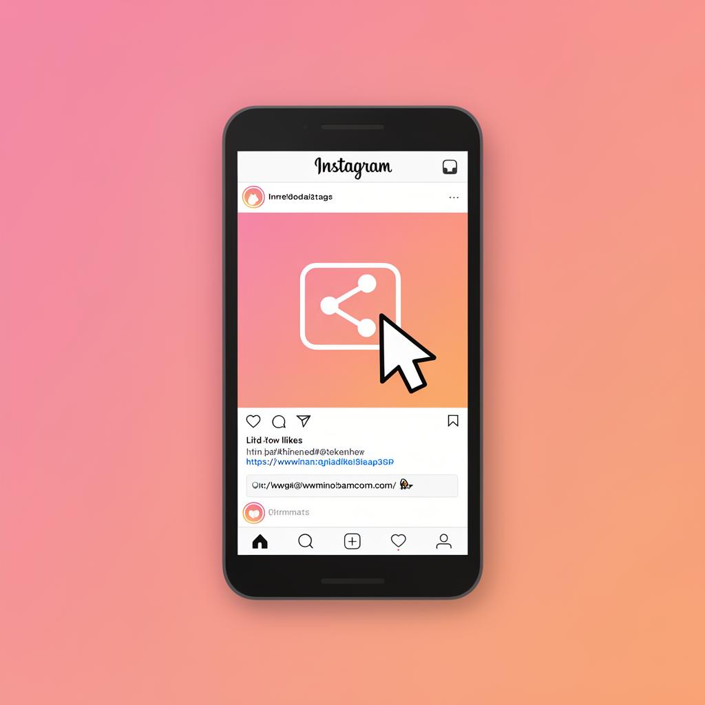 Copying the URL from Instagram